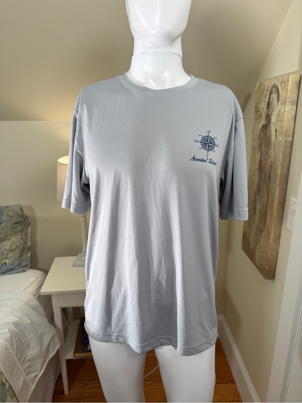🧭 Sport-Tek Sanibel Island Performance Tee (M) — Nautical Map Design 🌴